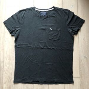 Abercrombie & Fitch Logo Embroidered Pocket T Shirt in Black Men’s Size S